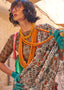 Gray Elegant Banarasi Tissue Saree with Unstitched Blouse Piece ClothsVilla
