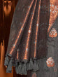 Load image into Gallery viewer, Gray Elegant Bollywood Cotton Silk Saree with Tassel Detailing ClothsVilla