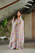Load image into Gallery viewer, Gray Elegant Faux Georgette Digital Print Gown Set with Dupatta Clothsvilla