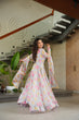 Load image into Gallery viewer, Gray Elegant Faux Georgette Digital Print Gown Set with Dupatta Clothsvilla