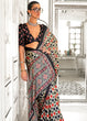 Load image into Gallery viewer, Gray Elegant Satin Crepe Saree – Luxurious &amp; Graceful Drape ClothsVilla