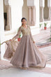 Load image into Gallery viewer, Gray Gold Crush Anarkali Gown ClothsVilla