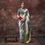 Gray Graceful Art Silk Printed Handloom Saree with Unstitched Blouse Piece ClothsVilla