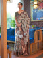 Gray Graceful Bollywood Style Organza Saree with Unstitched Blouse Piece ClothsVilla
