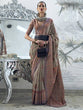 Load image into Gallery viewer, Gray Graceful Silk Saree with Unstitched Blouse Piece Elegant Ethnic Wear ClothsVilla