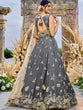 Load image into Gallery viewer, Gray Luxury Satin Silk Beads &amp; Sequin Embroidery Work Lehenga Choli with Dupatta – 4.2 Meter Grand Flair, Fully Stitched ClothsVilla