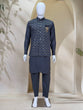 Load image into Gallery viewer, Gray Men's Roman Silk Kurta Pajama Set ClothsVilla
