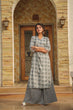 Load image into Gallery viewer, Gray Printed Rayon Kurti ClothsVilla