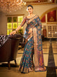 Load image into Gallery viewer, Gray Regal Kanjeevaram Organza Saree with Zari Woven Border Clothsvilla