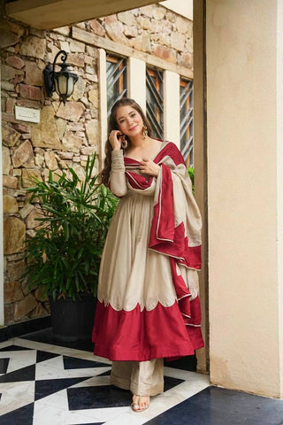 Gray Roman Silk Gown Palazzo Set ClothsVilla