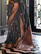 Load image into Gallery viewer, Gray Stunning Bollywood Style Tussar Silk Saree ClothsVilla