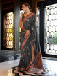 Load image into Gallery viewer, Gray Stunning Bollywood Style Tussar Silk Saree ClothsVilla