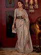 Load image into Gallery viewer, Gray Stylish Party Wear Saree with Unstitched Blouse Piece ClothsVilla