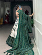 Load image into Gallery viewer, Green Artistry in Silk Tussar Lehenga Choli with Bandhej Print &amp; Gotta Patti Accents