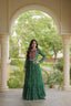Green Bandhani Print Gown ClothsVilla