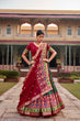 Load image into Gallery viewer, Green Captivating Tussar Silk Patola Printed Lehenga Choli Set ClothsVilla