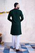 Load image into Gallery viewer, Green Color Men's Wear Embroidered Kurta with Dupatta Collection Clothsvilla