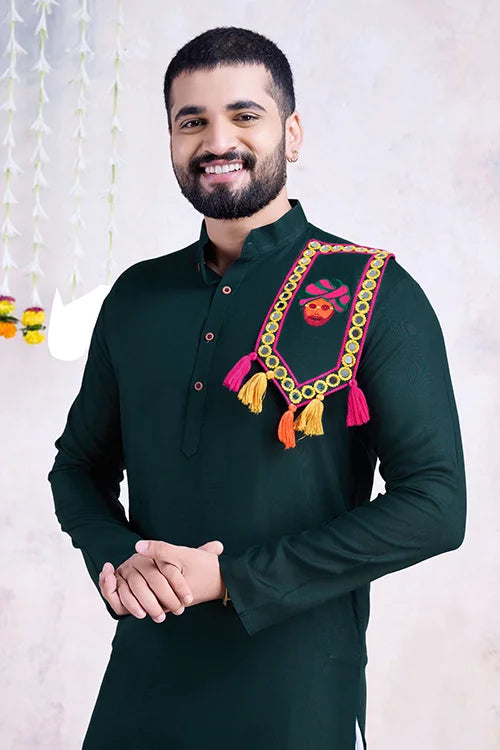 Green Color Navratri Special for Mens Wear Collection Clothsvilla