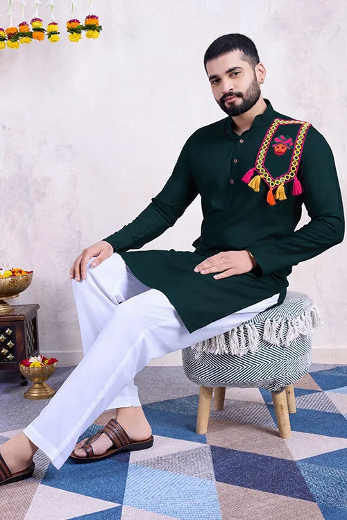 Green Color Navratri Special for Mens Wear Collection Clothsvilla