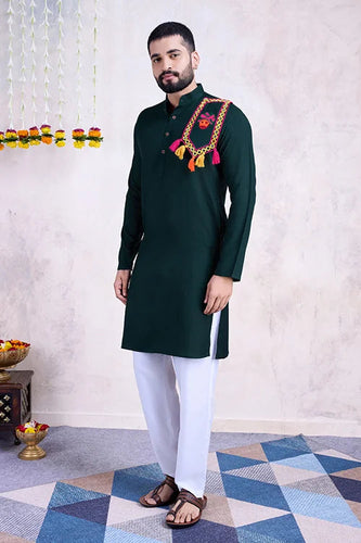 Green Color Navratri Special for Mens Wear Collection Clothsvilla
