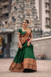 Load image into Gallery viewer, Green Color Zari Weaving Work Narayan Pet Cotton Half Saree Lehenga Clothsvilla