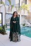 Green Crush Embroidered Anarkali Gown ClothsVilla