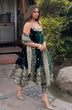Load image into Gallery viewer, Green Designer Vichitra Silk Kali Cut Embroidered Kurta Pant Set with Sequins, Thread &amp; Zari Work and Faux Georgette Dupatta – Fully Stitched Festive Wear ClothsVilla