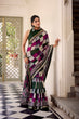 Load image into Gallery viewer, Green Elegant Chanderi Printed Saree with Temple Border &amp; Matching Blouse ClothsVilla