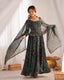 Green Elegant Designer Chiffon Bandhej Anarkali Gown Set with Dupatta & Pant – Fully Stitched Ready-to-Wear ClothsVilla