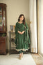 Green Elegant Georgette Printed Suit Set with Tassel Dupatta – Flowy & Chic Clothsvilla