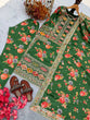 Load image into Gallery viewer, Green Elegant Heavy Chinon Silk Digital Print Suit Set ClothsVilla