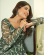 Load image into Gallery viewer, Green Elegant Printed Three-Piece Anarkali Suit ClothsVilla