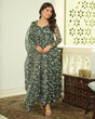 Load image into Gallery viewer, Green Elegant Printed Three-Piece Anarkali Suit ClothsVilla