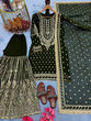 Load image into Gallery viewer, Green Embroidered Faux Georgette Plazzo Set with Sequins Work &amp; Lace Dupatta ClothsVilla