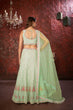 Load image into Gallery viewer, Green Embroidered Fox Georgette Lehenga Choli Set ClothsVilla