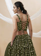 Load image into Gallery viewer, Green Embroidered Georgette Mehendi Wear Lehenga Choli ClothsVilla