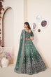Load image into Gallery viewer, Green Embroidered Lehenga Choli Set - Perfect for Parties ClothsVilla
