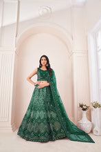 Load image into Gallery viewer, Captivating Green Embroidered Lehenga Choli Set - Perfect for Parties ClothsVilla