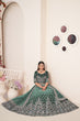 Load image into Gallery viewer, Green Embroidered Lehenga Choli Set - Perfect for Parties ClothsVilla
