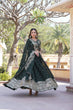 Load image into Gallery viewer, Shimmering Green Faux Georgette Lehenga Choli Set with Heavy Sequin Work ClothsVilla