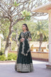 Load image into Gallery viewer, Shimmering Green Faux Georgette Lehenga Choli Set with Heavy Sequin Work ClothsVilla