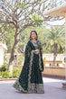 Load image into Gallery viewer, Shimmering Green Faux Georgette Lehenga Choli Set with Heavy Sequin Work ClothsVilla