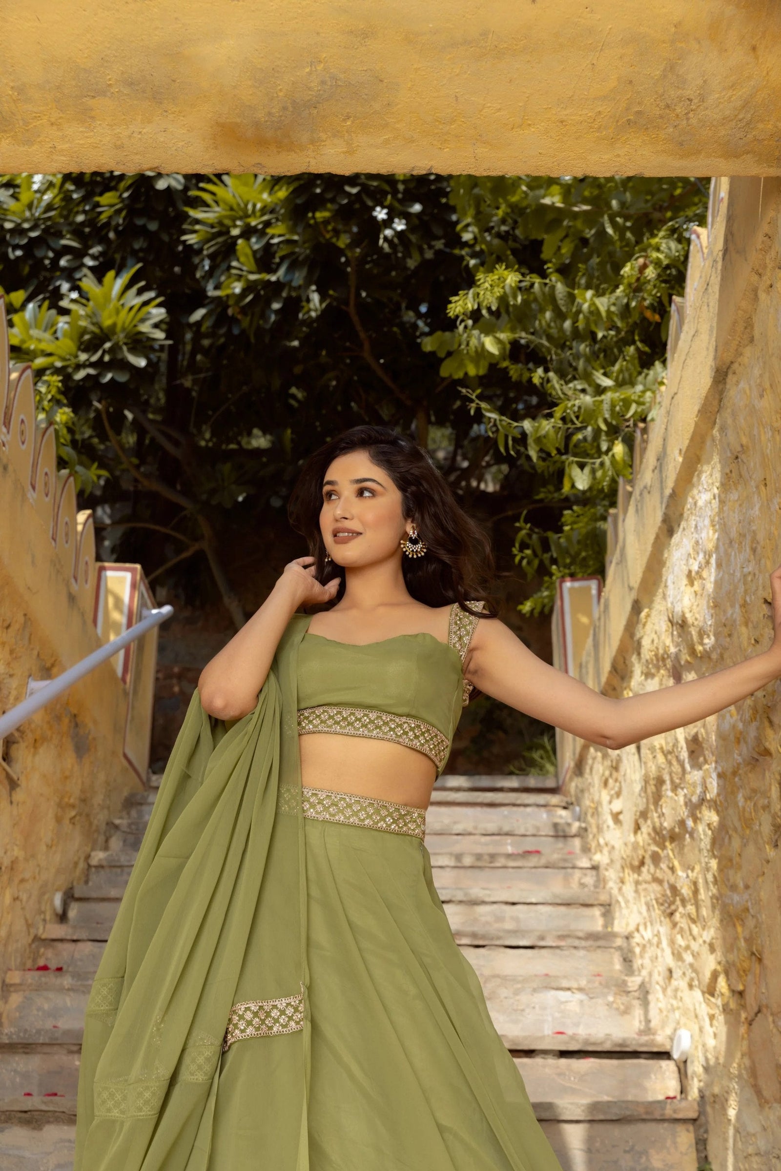Green Flair Designer Lehenga Choli ClothsVilla