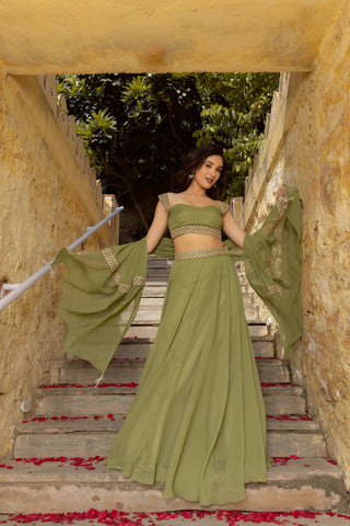 Green Flair Designer Lehenga Choli ClothsVilla
