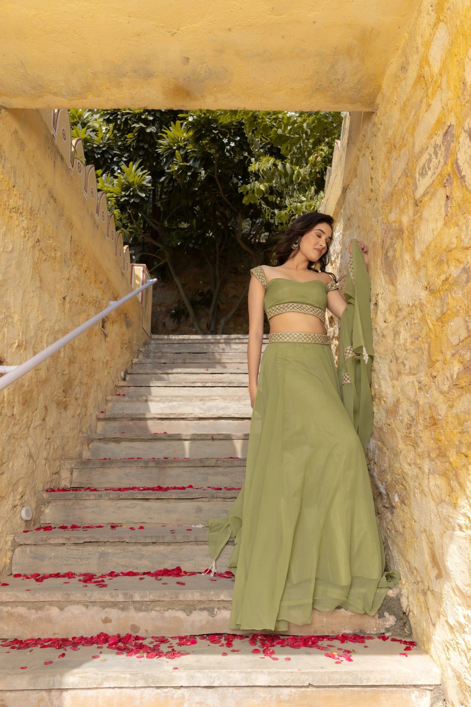 Green Flair Designer Lehenga Choli ClothsVilla