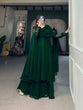 Load image into Gallery viewer, Alluring Green Georgette Kurti Palazzo Set with Dupatta - Modern Indian Chic - Set of 3 ClothsVilla