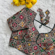 Load image into Gallery viewer, Green Heavy Cording Work Pure Georgette Blouse with Multicolor Embellishments ClothsVilla