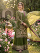 Load image into Gallery viewer, Green Heavy Embroidered Plazzo Set ClothsVilla