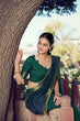 Load image into Gallery viewer, Green Kalamkari Print Lehenga Set Clothsvilla