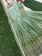 Load image into Gallery viewer, Green legant Dual-Tone Chinon Silk Anarkali Gown Set – Embroidered Party Wear